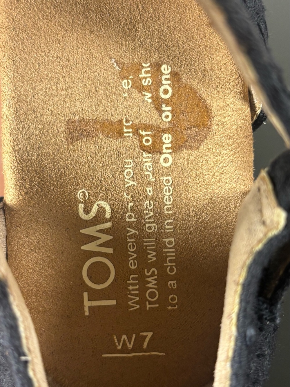 Toms Black Woven Canvas Cork Wedge Summer Spring Classy Sandals  Ankle Strap - Picture 11 of 13